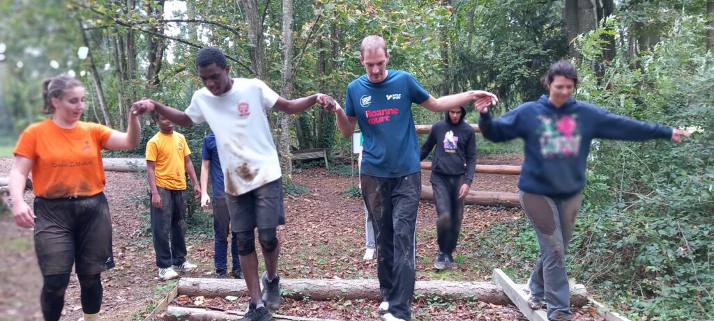 Accompagnement lors d'un module cohésion ADAPEI, chez Spart Xtrem à Cordelle